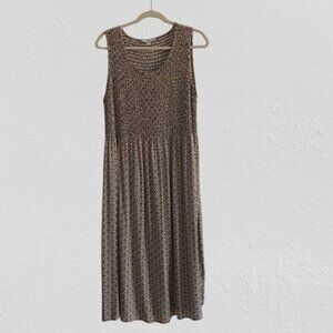 Croft & Barrow XXL Smocked Midi Pocket Dress